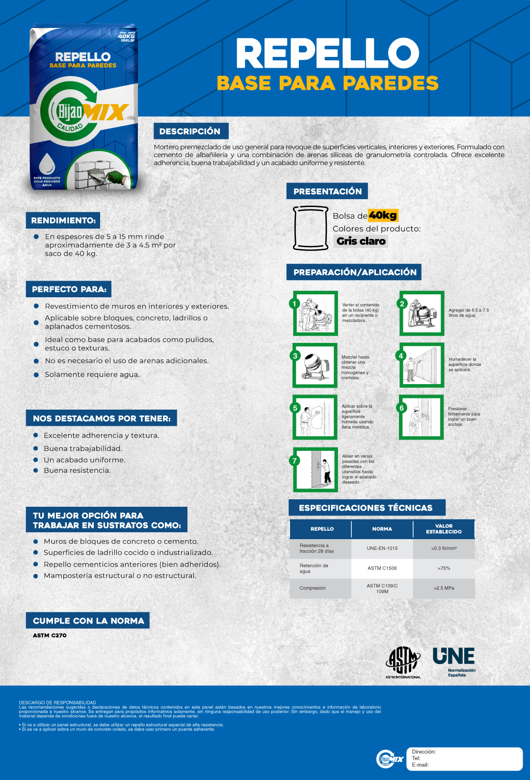 Repello-Base para paredes
